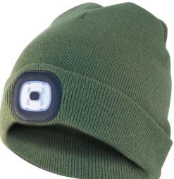 LIGHTHOUSE : Bonnet avec frontale LED rechargeable. Vert^Velamp Clearance