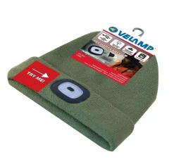 LIGHTHOUSE : Bonnet avec frontale LED rechargeable. Vert^Velamp Clearance