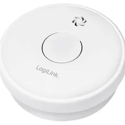 détecteur de fumée SC0015 à pile 9 V, alarme 85 dB, capteur photoélectrique, montage mural ou plafond-Logilink