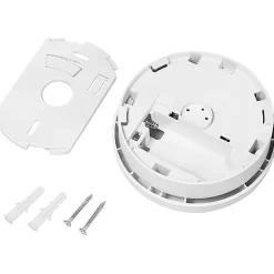 détecteur de fumée SC0015 à pile 9 V, alarme 85 dB, capteur photoélectrique, montage mural ou plafond-Logilink