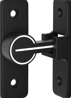 Loquet de porte coulissant lumineux à 90 degrés, avec 4 vis (noir)-Deko Online