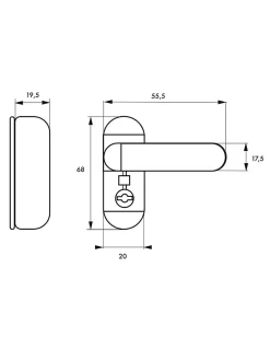 Loqueteau de fenêtre bois, à clé, laqué blanc -^Thirard Outlet