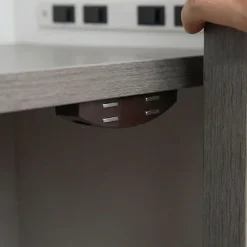 Loqueteau de meuble aimanté vendu par 2 coloris marron entraxe 45 mm-Diall New