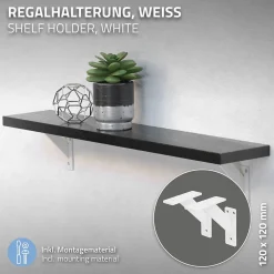 Lot 2 Equerres d'Etagere suspendue support mural en aluminium-Ml-Design Sale