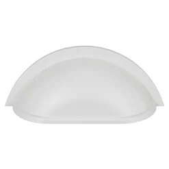 Lot 6 poignées de meuble demi-ronde Govlin mat blanc l.81mm x l.30mm x H. 30mm entraxe 64mm-GoodHome Best