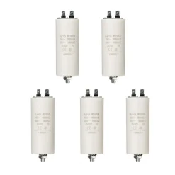 LOT 5 x Condensateur 25.0UF 450 V à Cosses CONDO 25MF^Nedis Discount