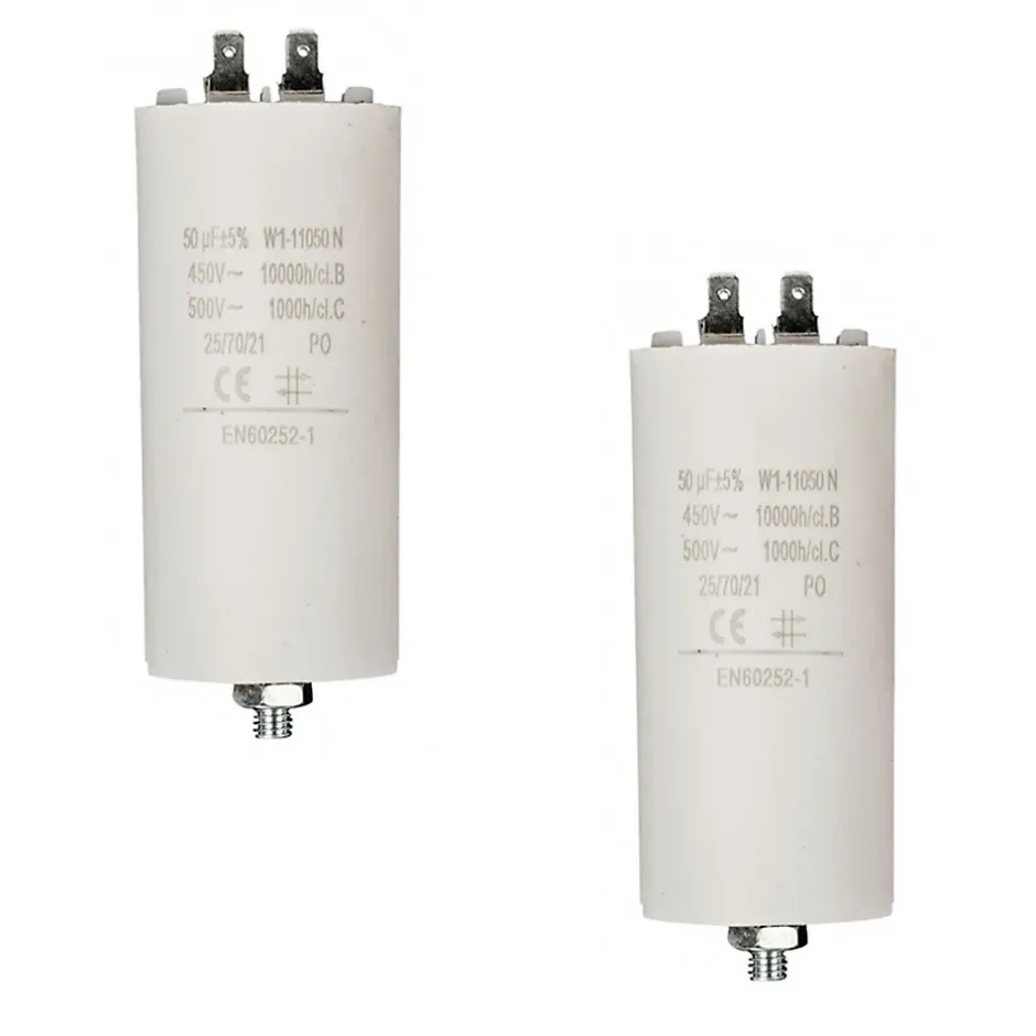 LOT 2 x Condensateur 50.0UF 450 V à Cosses CONDO 50MF^Nedis Discount