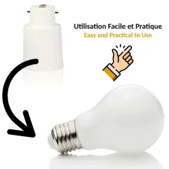 Lot de 2 Adaptateur de Douille B22 vers E27^Fishtec Online