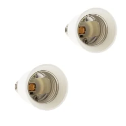 Lot de 2 adaptateurs douille E14/E27 --Zenitech Sale