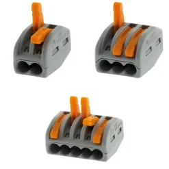 Lot de 50 bornes 2/3/5 entrées série 222 --Wago Online