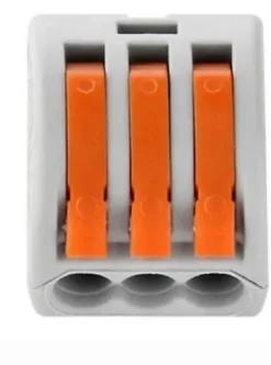 Lot de 5 bornes de connexion 3 fils avec levier-Horoz Electric Outlet