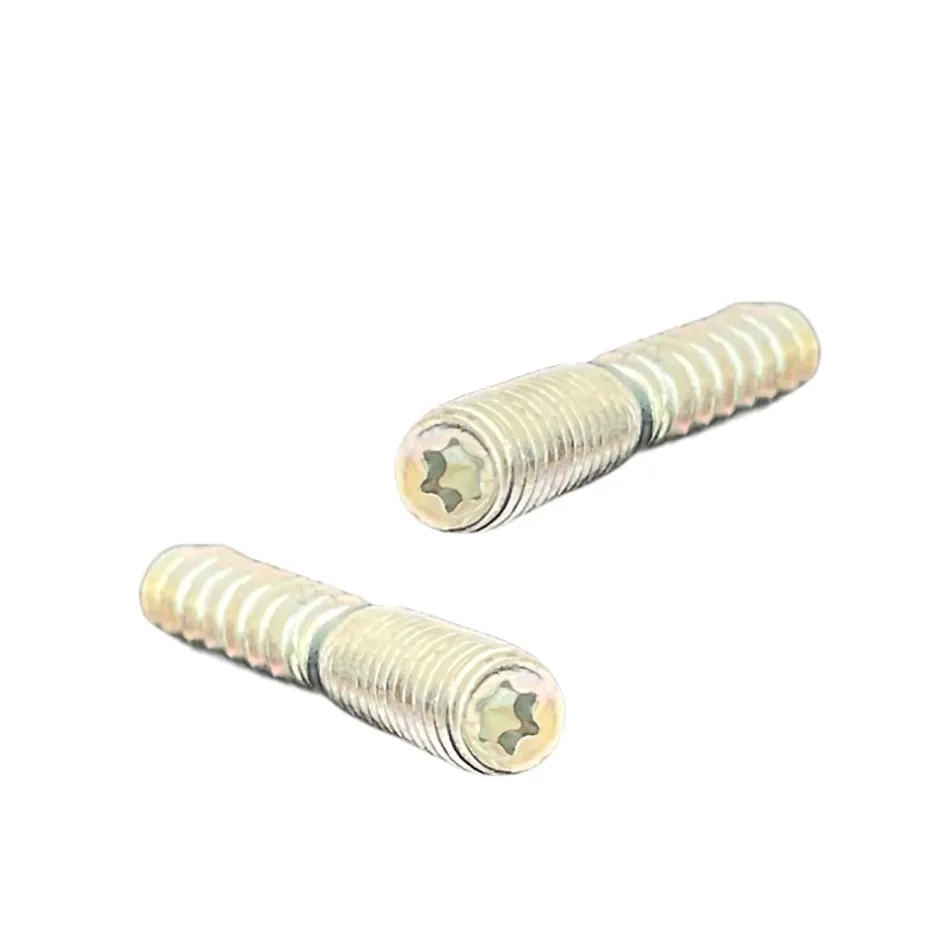 Lot de 2 butoirs luxe, corps laiton poli verni avec vis 2 filets T15. Diamètre 28mm, hauteur 30mm. Bague amortisseur blanche en él-Civic Industrie Sale