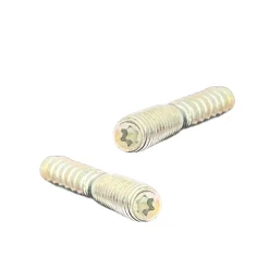 Lot de 2 butoirs luxe en laiton chromé avec vis filets T15. Bague blanche. Diamètre 28mm, hauteur 30mm. MADE IN FRANCE-Civic Industrie New