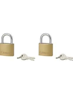 Lot de 2 cadenas TYPE 1, intérieur, 40mm, anse acier cémenté, 4 clés, s'entrouvrant --Thirard Sale