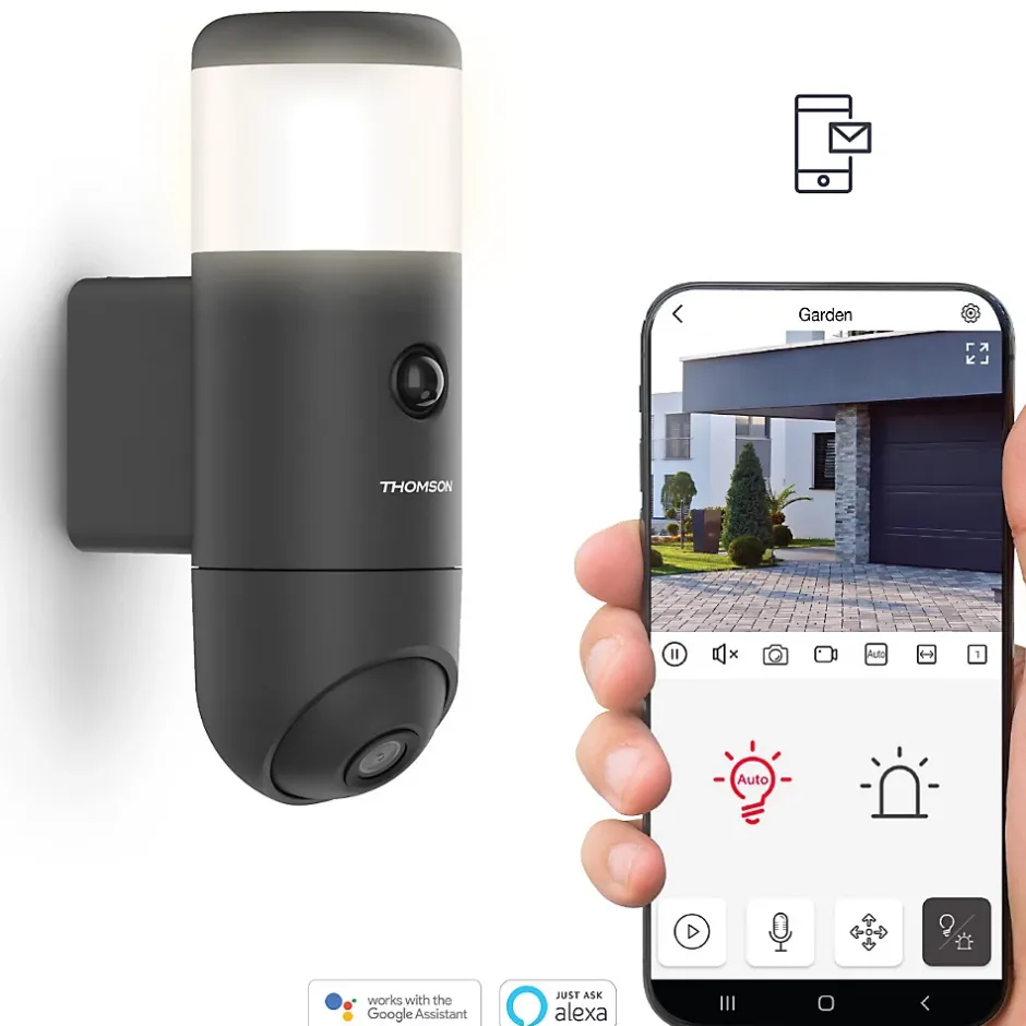 Lot de 2 caméras extérieures connectées, rotatives, motorisées - Rheita 100 --Thomson New