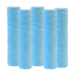 Lot de 5 Cartouches Bobinée Filtre à Eau Anti Sédiments 9 pouces 3/4 - 5 microns Compatibles Filtre 10 pouces-Toodo