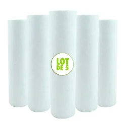 Lot de 5 Cartouches Filtrante Anti Sédiments Microfibre 9 pouces 3/4 - 5 microns Fabriquées en France^Toodo Hot