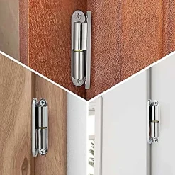 Lot de 2 charnières à visser en acier inoxydable pour portes, boîtes, abris de jardin, fenêtres, 80 mm^Deko Best