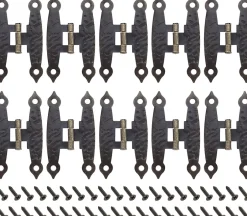 Lot de 10 charnières métalliques vintage avec vis, charnières antiques en forme de H, bronze-Deko Best