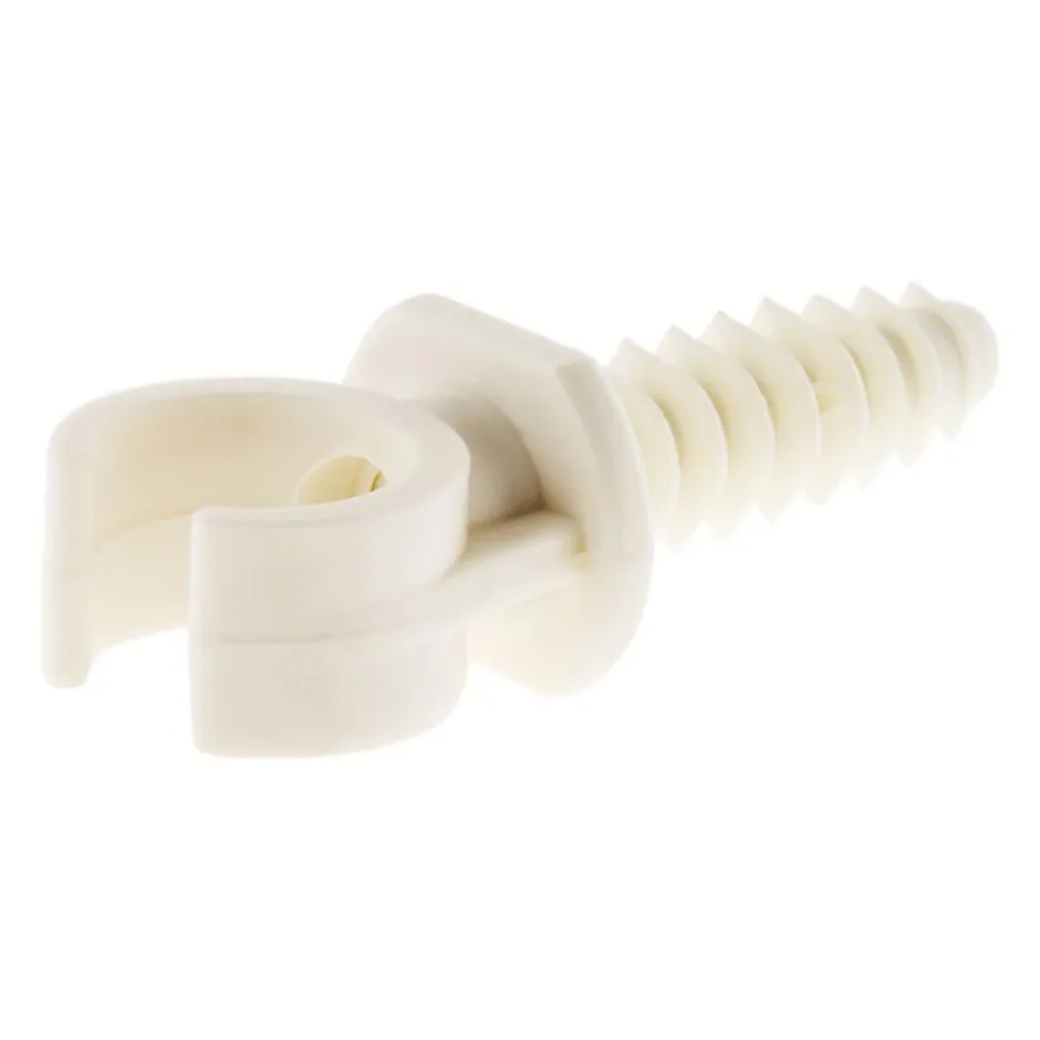 Lot de 10 clips avec chevilles diamètre 16mm - Blanc --Zenitech Outlet