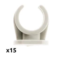 Lot de 15 clips diamètre 20mm sans chevilles -^Zenitech Clearance