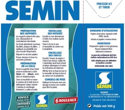 Lot de 2 Colle en Poudre pour Papiers Peints Vinyls et Intissés , Boite de 300 g-Semin New