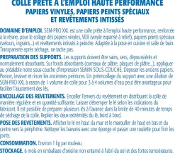 Lot de 3 colles Papiers Peints en Pâte Sem-Pro XXL, Prêt à l'Emploi, Seau de 5 kg-Semin Outlet