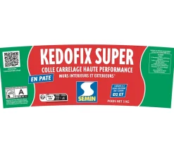 Lot de 2 colles pour Carrelage Haute Performance Kedofix , Prêt à l'emploi, Intérieur/extérieur, seau de 5 kg-Semin Online