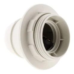 Lot de 5 douilles E27 + bague - Blanc -^Zenitech