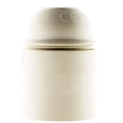 Lot de 2 douilles lisses sans bague E27 - Blanc --Zenitech New
