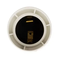 Lot de 2 douilles lisses sans bague E27 - Blanc --Zenitech New