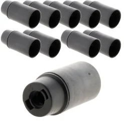 Lot de 10 douilles lisses sans bague E14 - Noir -^Zenitech Hot