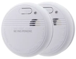Lot de 4 détecteurs de fumée autonomie 3 ans - pile et accessoires --Otio Best