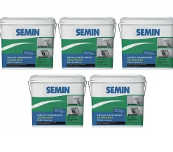 Lot de 5 Enduits Garnissant au Rouleau , Rénovation des Supports très Endommagés, Seau de 10 kg^Semin Best