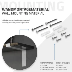 Lot de 2 Equerres d'Etagere murale support robuste en métal blanc^Ml-Design Hot