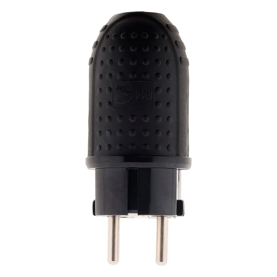 Lot de 5 fiches caoutchouc mâles 16A 2P+T --Zenitech Clearance