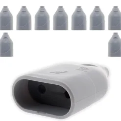 Lot de 10 fiches femelles 2P 6A - Gris --Zenitech Hot