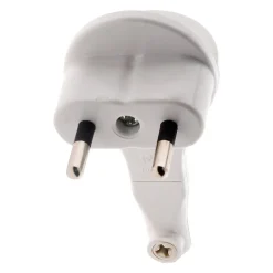 Lot de 5 fiches mâles 2P 6A extraplates - Blanc -^Zenitech