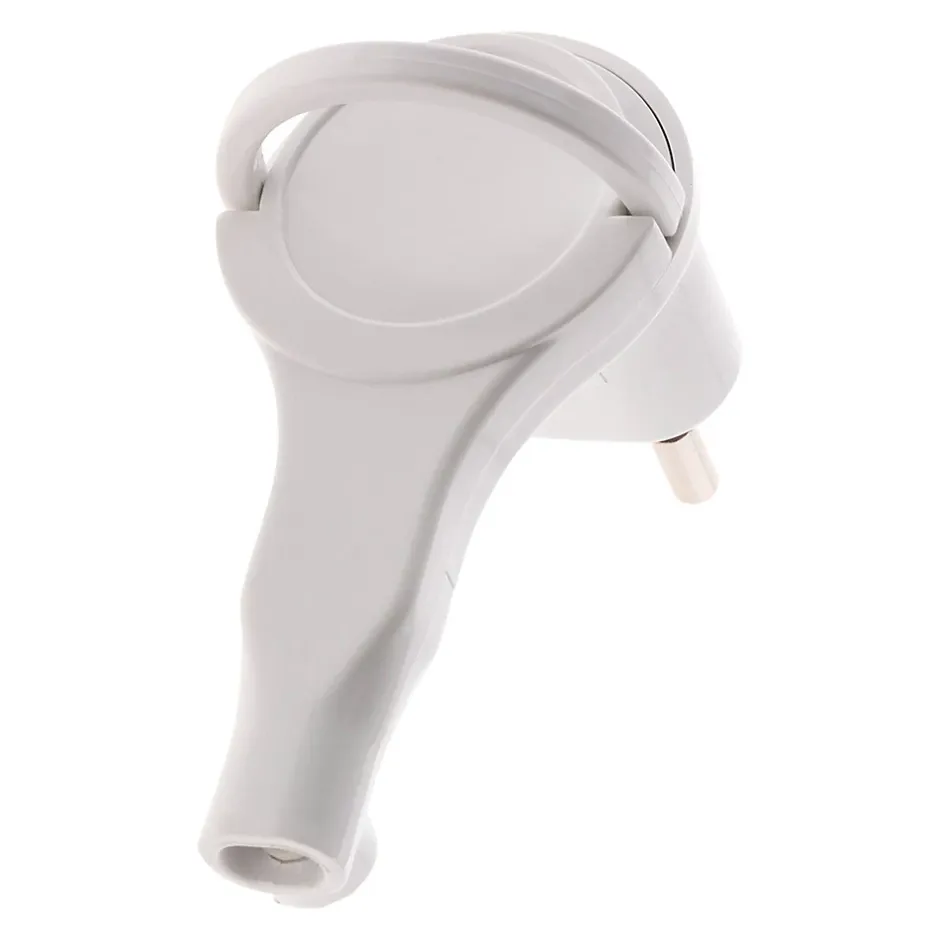 Lot de 5 fiches mâles 2P 6A extraplates - Blanc -^Zenitech