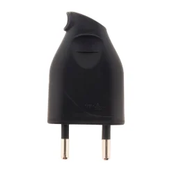 Lot de 10 fiches mâles 2P 6A latérales - Noir -^Zenitech Hot