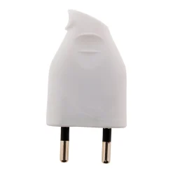 Lot de 10 fiches mâles 2P 6A latérales - Blanc --Zenitech Clearance