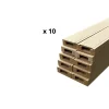 Lot de 10 Goulottes MDF Passes-câbles à couvercle, L.2.44 m x H.5.5 cm, Ep. 18 mm-Wood&Sens New