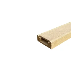 Lot de 10 Goulottes MDF Passes-câbles à couvercle, L.2.44 m x H.5.5 cm, Ep. 18 mm-Wood&Sens New