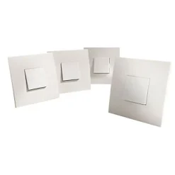 Lot de 4 interrupteurs va-et-vient blanc^Diall New