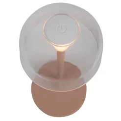 Lot de 2 lampes de table LED rechargeables Gomba extérieur intérieur métal plastique Frosted Almond hauteur 18,5cm^Näve Clearance