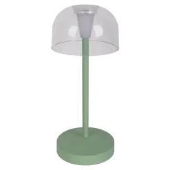 Lot de 2 lampes de table LED rechargeables 'Gomba' pour l'extérieur et l'intérieur, en métal et plastique menthe, hauteur 18,5 cm-Näve Clearance