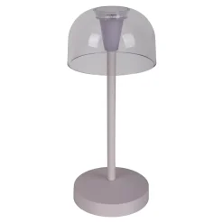 Lot de 2 lampes de table LED rechargeables 'Gomba' pour l'extérieur et l'intérieur, en métal et plastique blanc , hauteur 18,5 cm^Näve Clearance