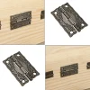 Lot de 20 mini charnières de porte rétro en bronze antique pour boîtiers en bois, armoires, boîtes à bijoux-Deko Discount