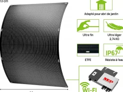 Lot de 2 panneaux solaire plug and play flexible 400w "Urban center" Noir^Viva Green Online