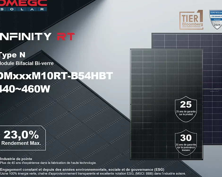 Lot de 4 Panneaux solaires 450Wc Bifacial - Bi-verre-Dmegc Best